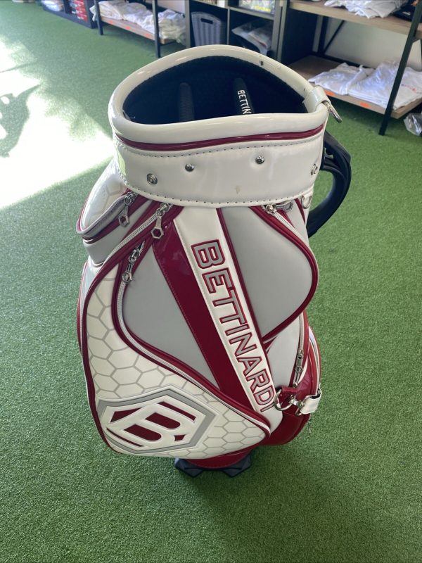 Bettinardi Tour Department White/Red Staff Stand Bag Leather 5-Way