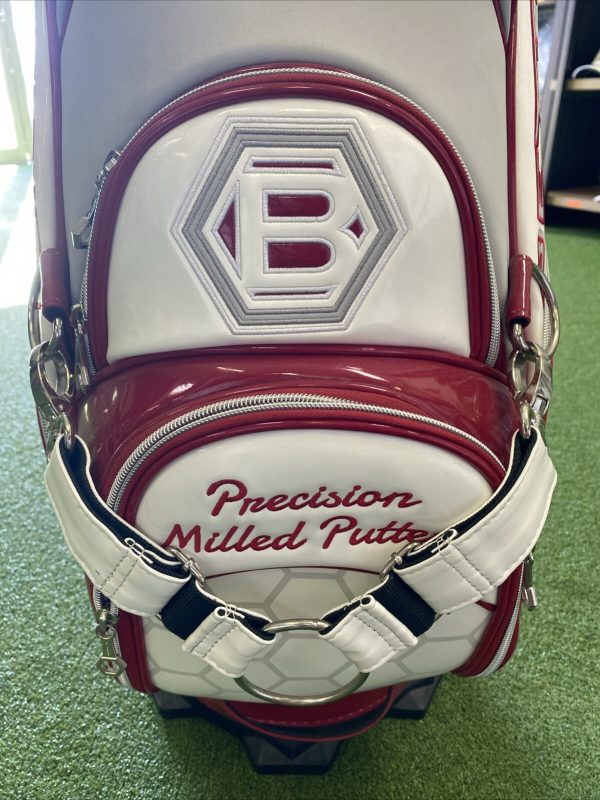 Bettinardi Tour Department White/Red Staff Stand Bag Leather 5-Way