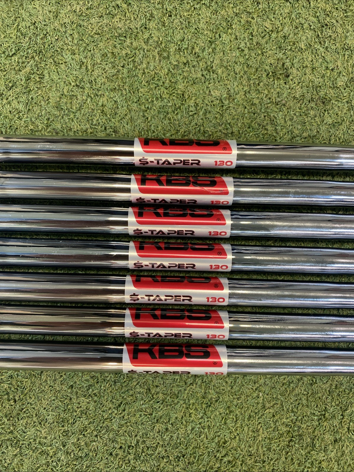 KBS $-Taper 130g Extra Stiff Steel Iron Set Shafts 4-PW Silver - Image 3
