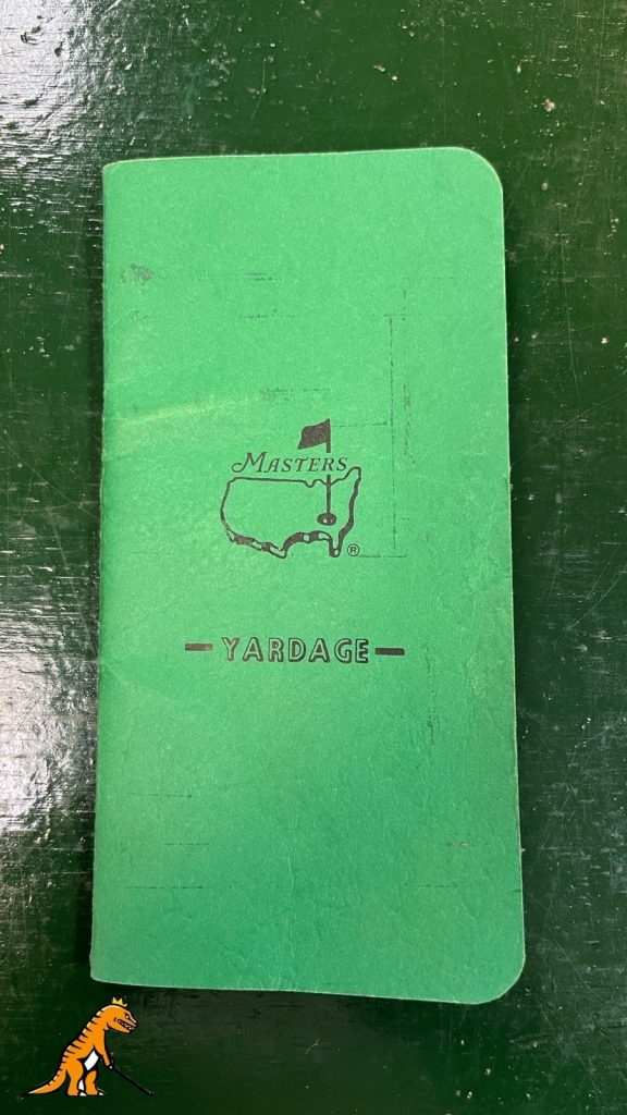 The Masters 1998 Yardage Book Used By David Duval