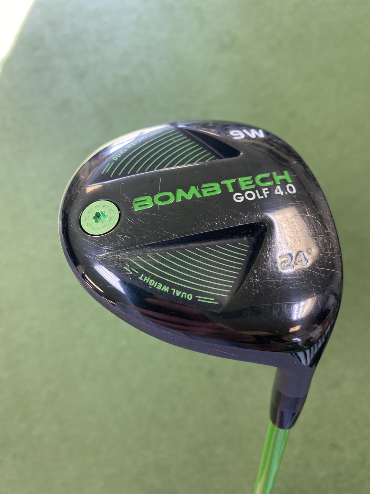 Used RH Bomb Tech Golf 4.0 24* 9-Wood Regular Flex Graphite + HC - Image 3