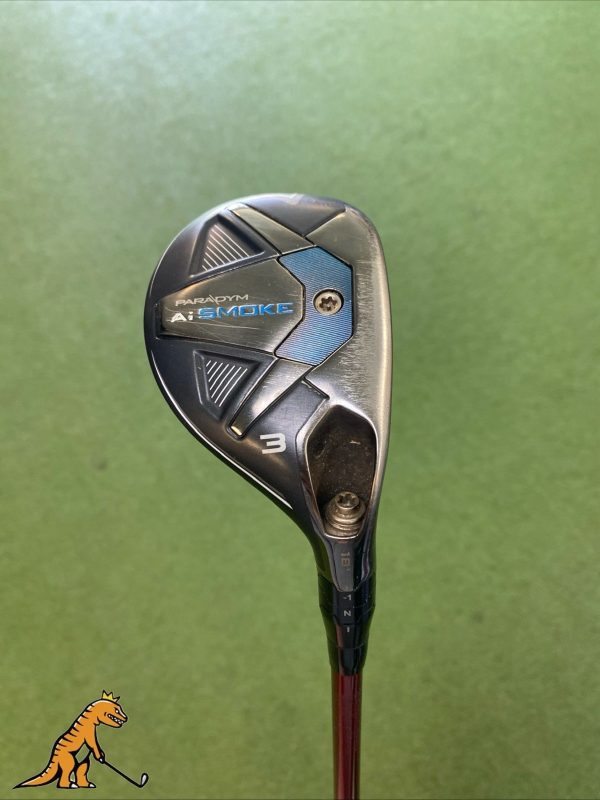 Used RH Callaway Ai Smoke 18* 3 Hybrid Riptide MX 105g Extra Stiff + HC