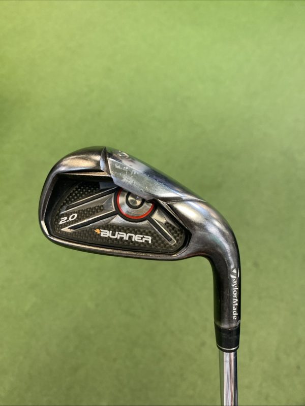 Used RH TaylorMade Burner 2.0 Black Iron Set 6-PW 85g Stiff Flex Steel - Image 3