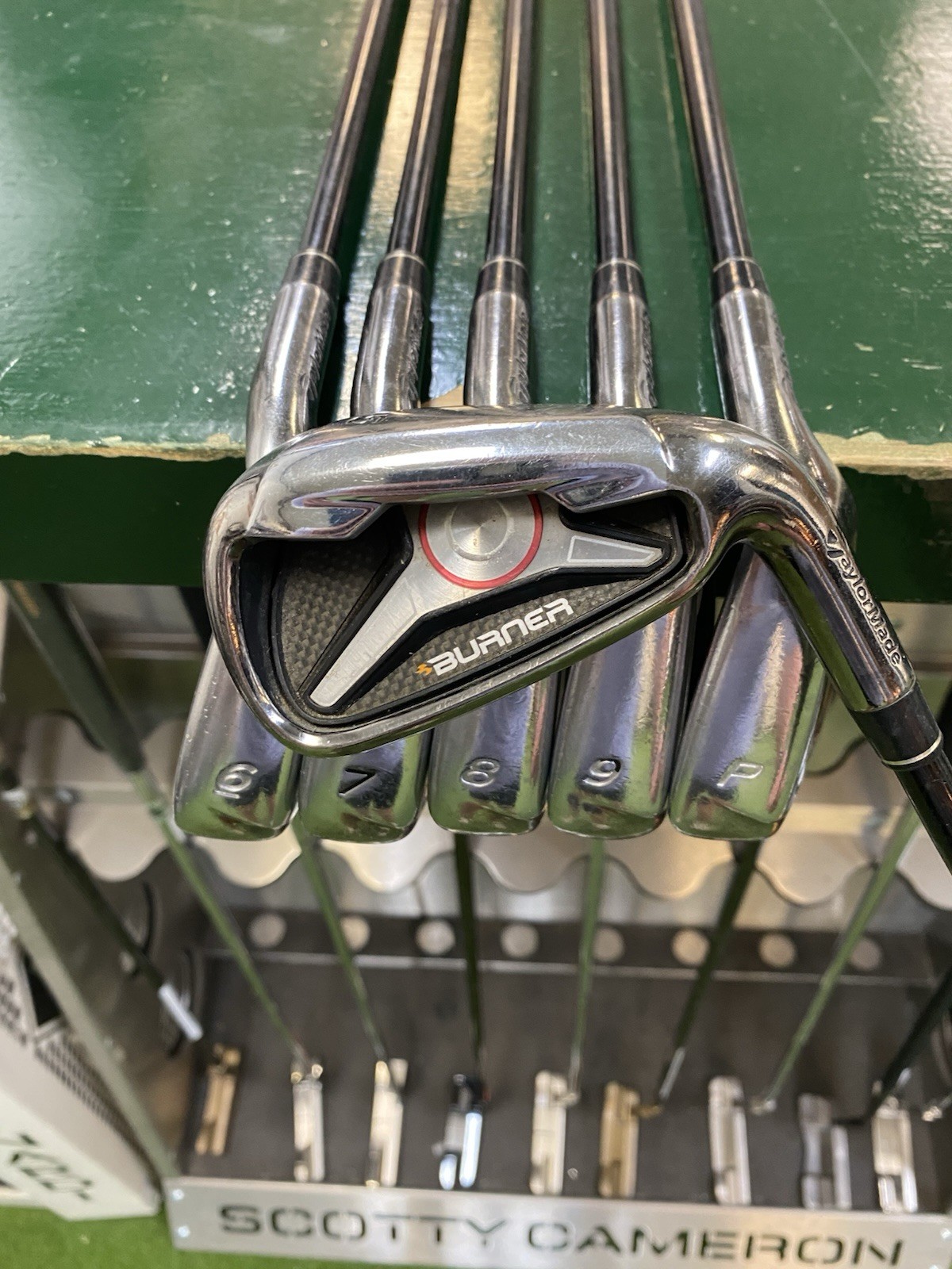 Used RH TaylorMade Burner Black Iron Set 5-PW Reax 65g Regular Flex Graphite