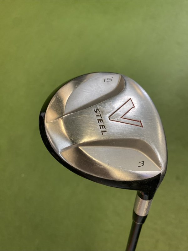 Used RH TaylorMade V Steel 15* 3-Wood Ultralite Graphite Stiff Flex - Image 3
