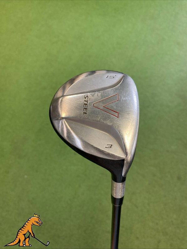 Used RH TaylorMade V Steel 15* 3-Wood Ultralite Graphite Stiff Flex