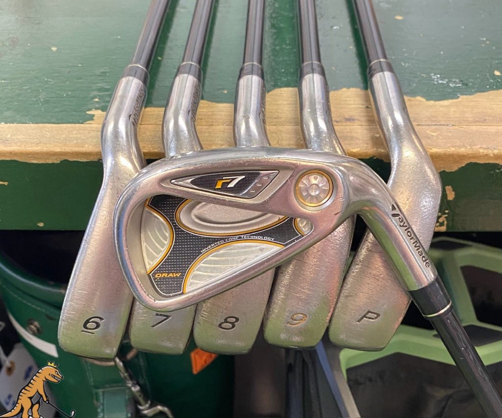 Used RH TaylorMade r7 Draw Iron Set 5-PW Reax 55g Graphite Regular Flex