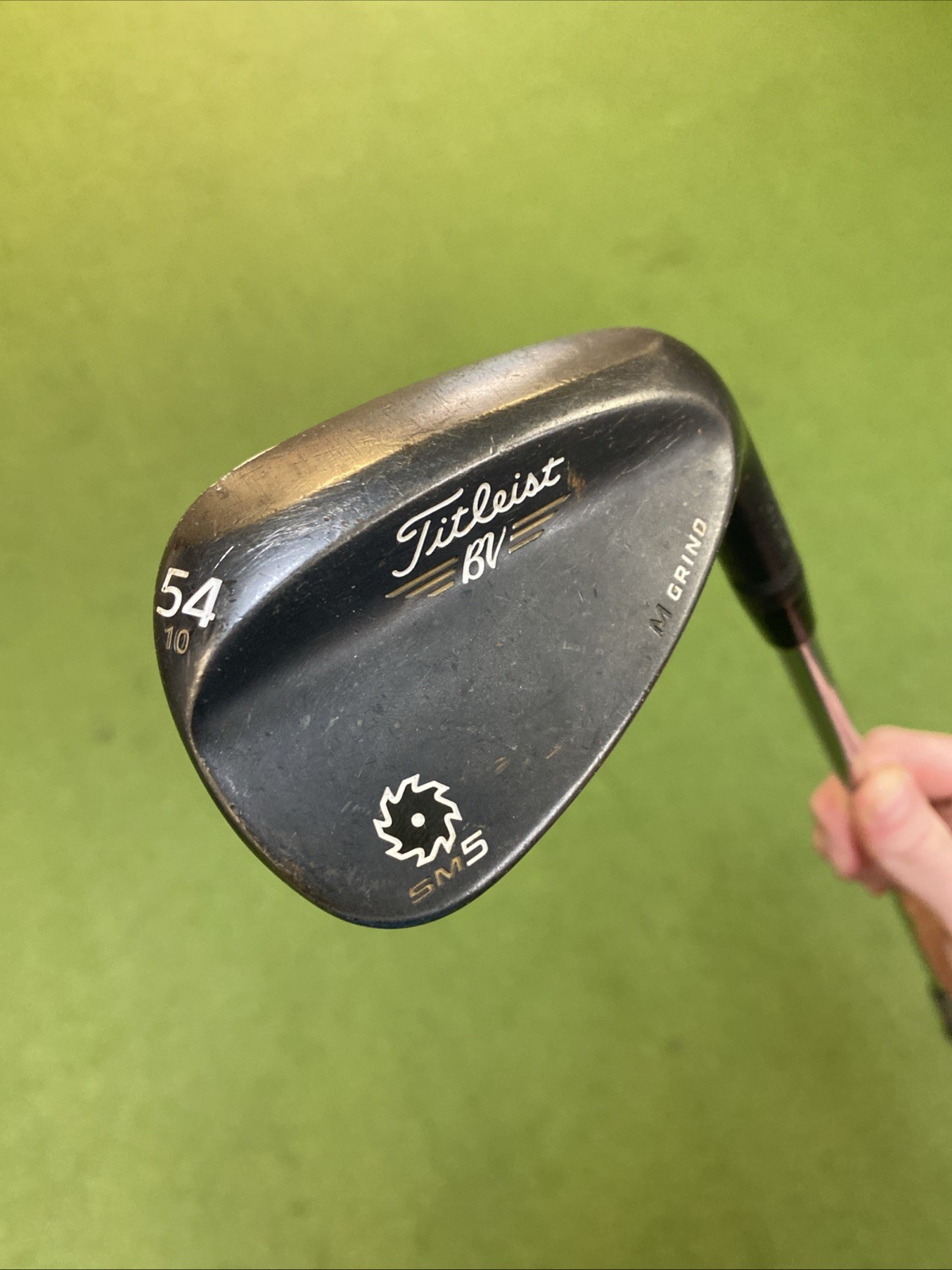 Used Titleist Vokey SM5 Jet Black 54.10* Sand Wedge BV Steel Wedge Flex - Image 3