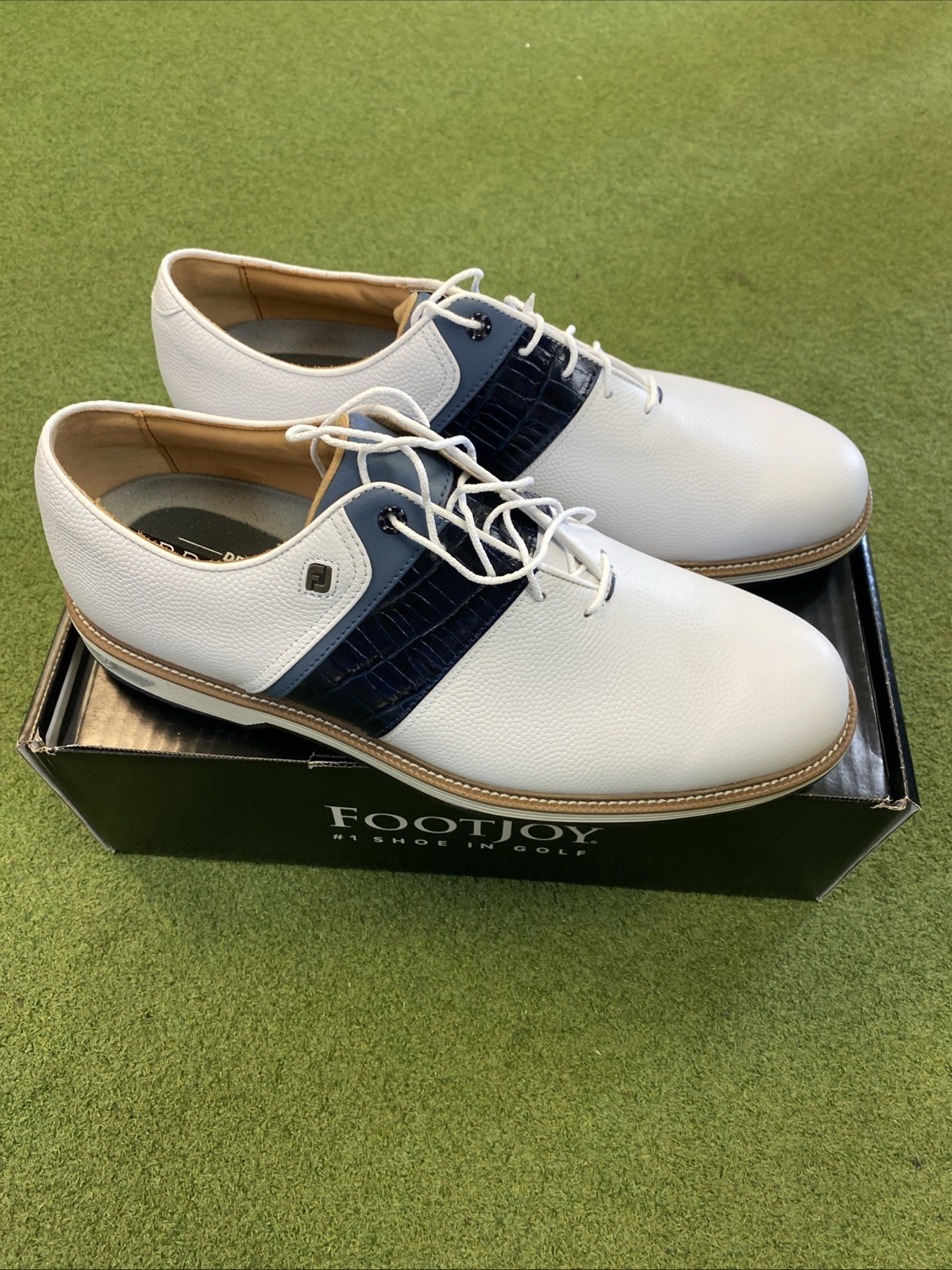 New FootJoy Premiere Series Men Golf Shoes 12 Medium Blue/White - Image 3