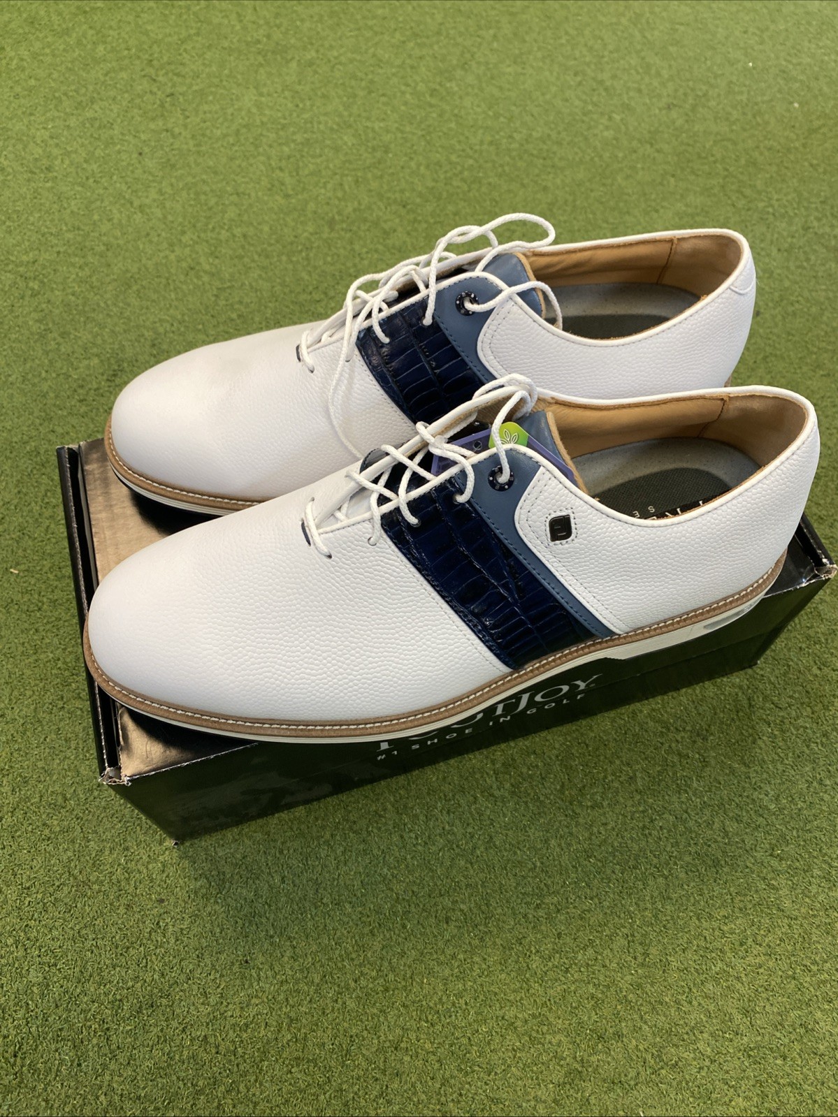 New FootJoy Premiere Series Men Golf Shoes 12 Medium Blue/White - Image 5