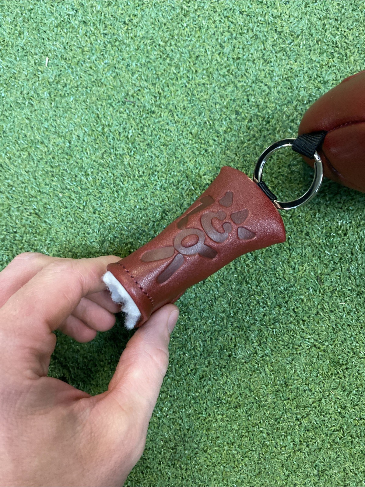 Rare TP Mills Leather Blade Putter Head Cover Red With Charm - Image 7