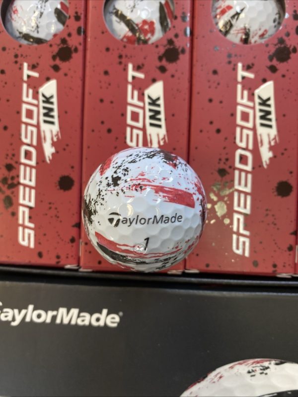 TaylorMade SpeedSoft Ink Red 2 Dozen Golf Balls New