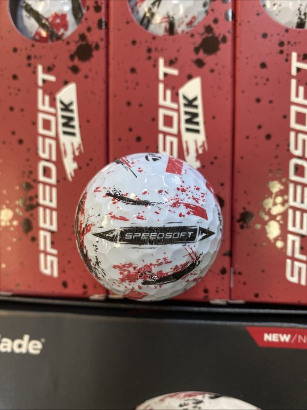 TaylorMade SpeedSoft Ink Red 2 Dozen Golf Balls New