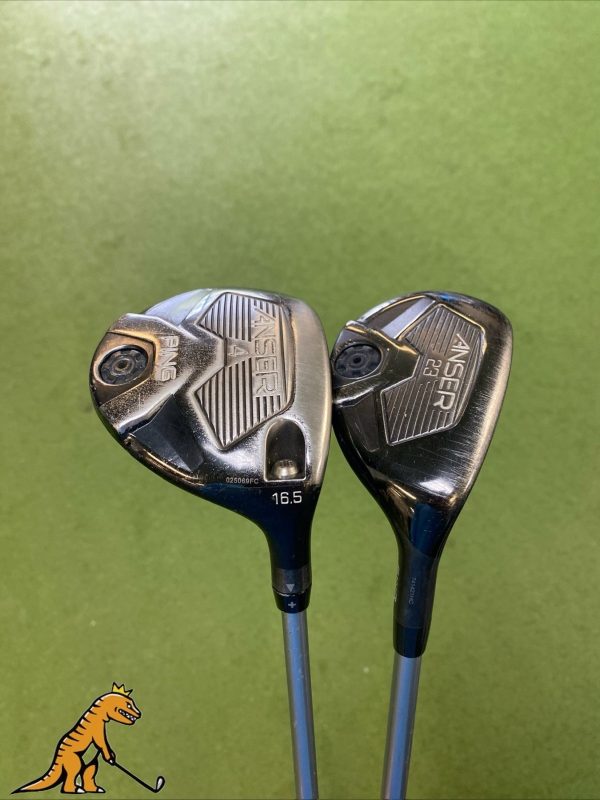Used Ping Anser 16.5* 4-Wood, 23* 4H Wood Set TFC 800 Graphite SR Flex
