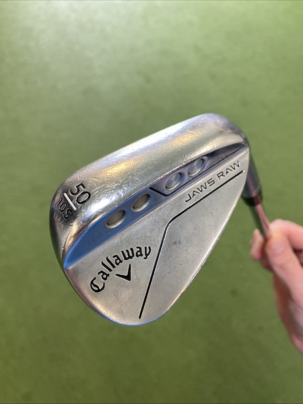 Used RH Callaway Jaws Raw 50.10* Gap Wedge Dynamic Gold Tour Issue X100 Steel
