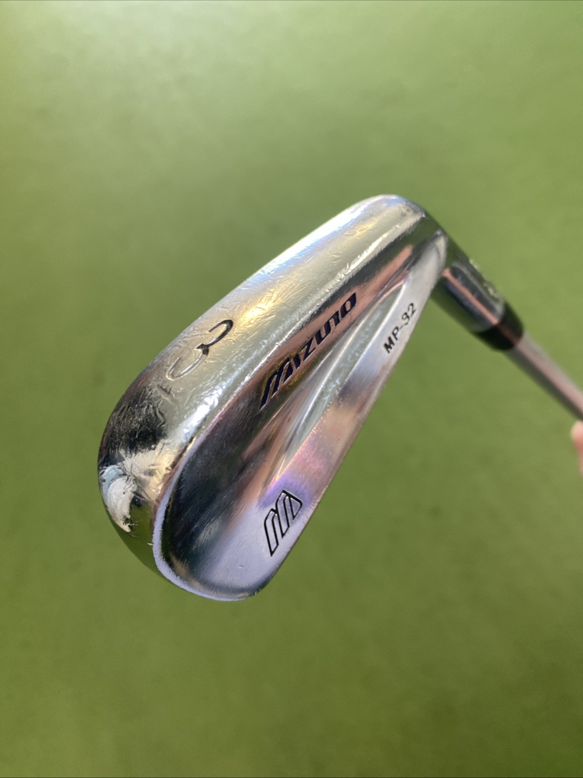 Used RH Mizuno MP-32 3 Iron KBS Tour C-Taper Stiff Flex Steel - Image 3
