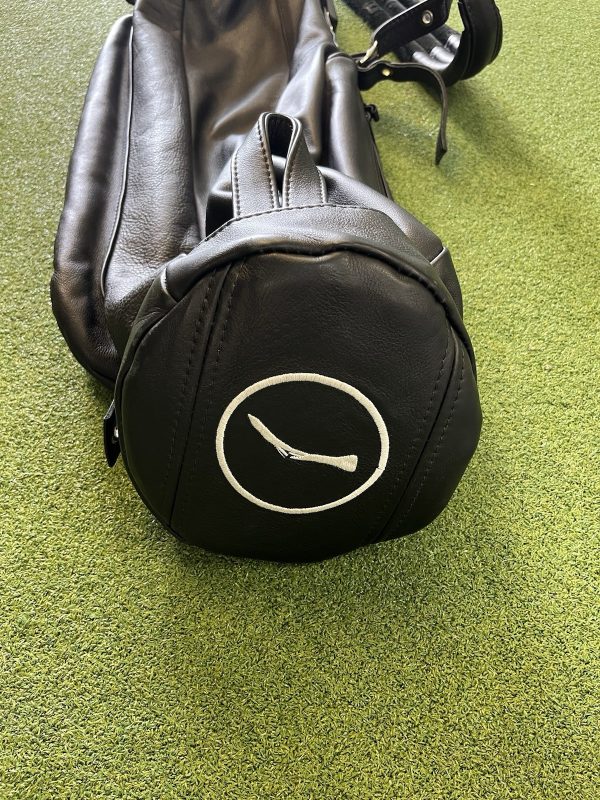 Links & King Sunday Broken Tee Society Black Leather Golf Bag - Image 4