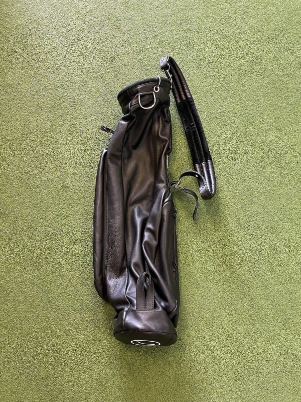 Links & King Sunday Broken Tee Society Black Leather Golf Bag