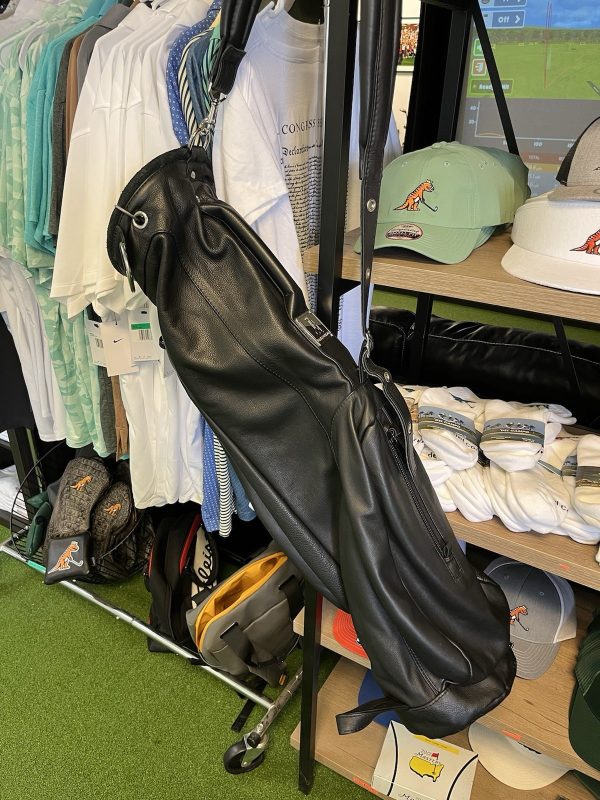 Links & King Sunday Broken Tee Society Black Leather Golf Bag - Image 8