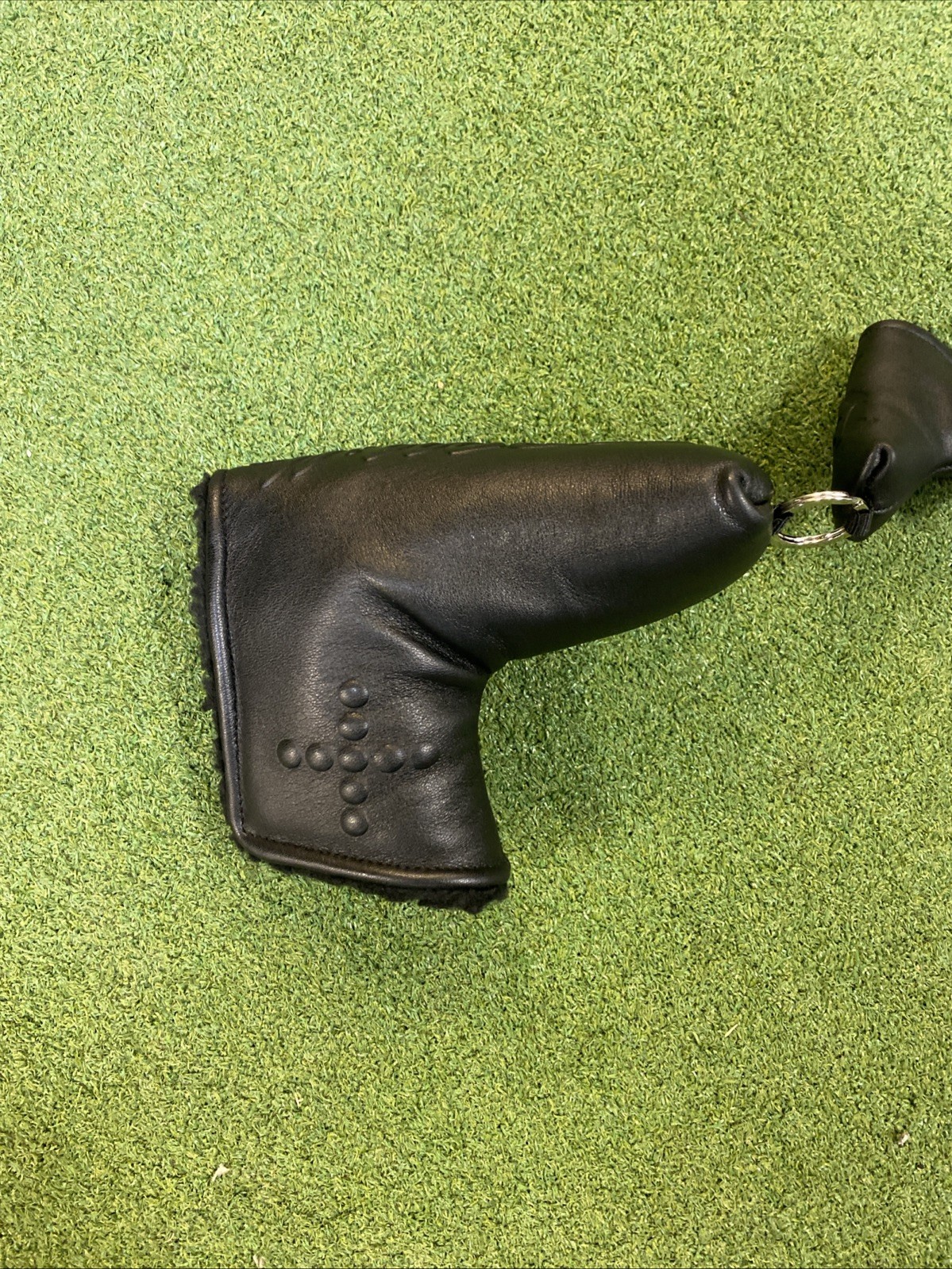 Rare TP Mills Leather Blade Putter Head Cover Black With Charm - Image 3