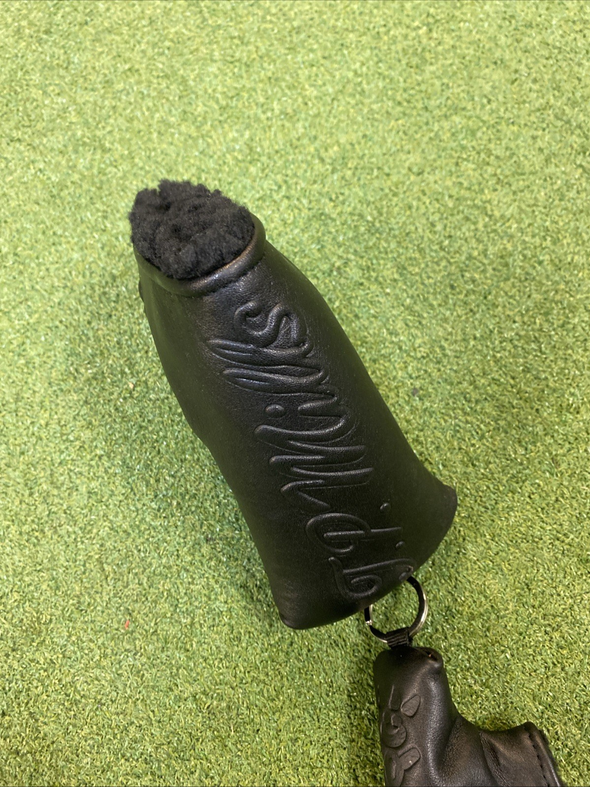 Rare TP Mills Leather Blade Putter Head Cover Black With Charm - Image 4