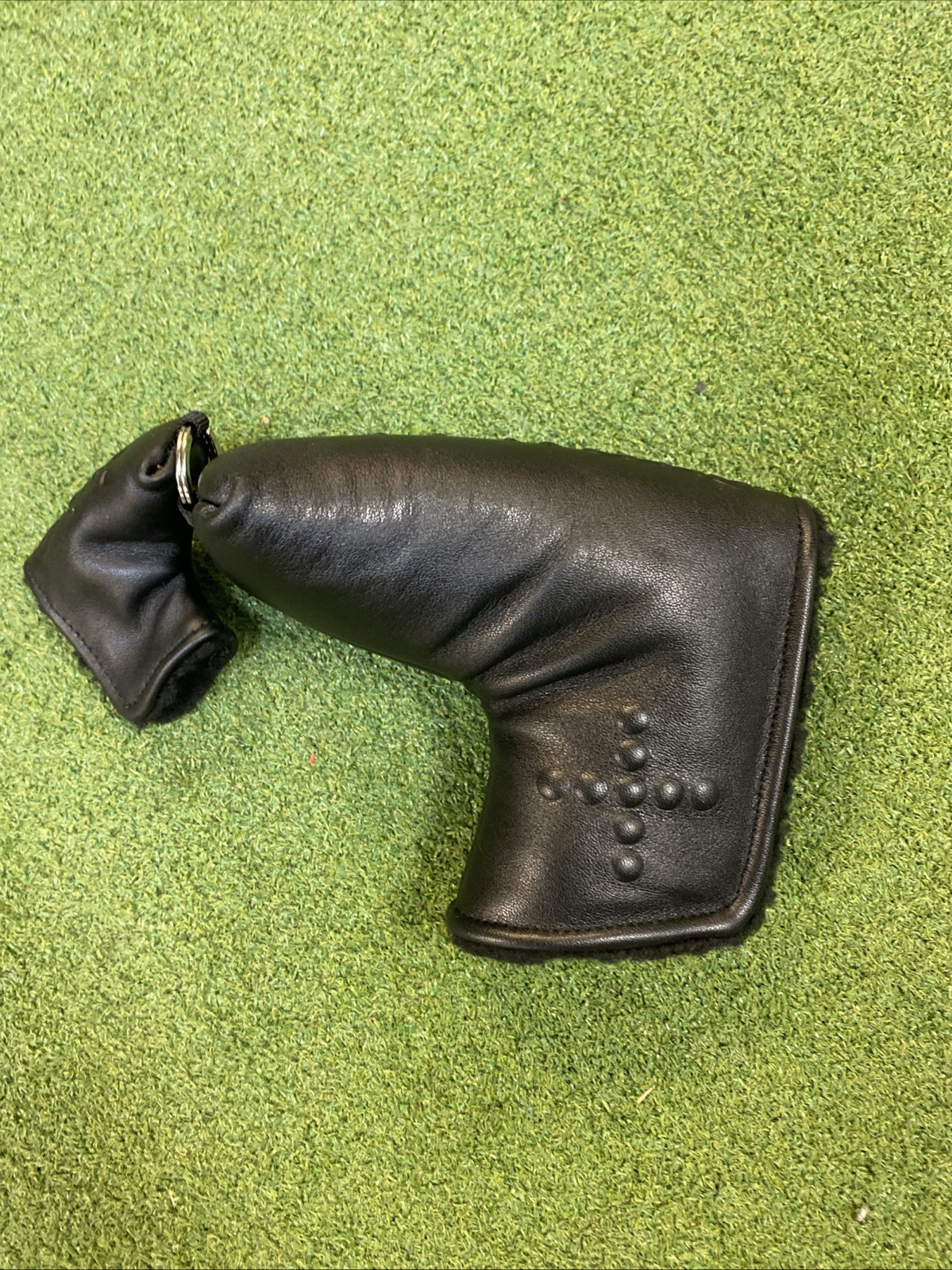 Rare TP Mills Leather Blade Putter Head Cover Black With Charm - Image 5