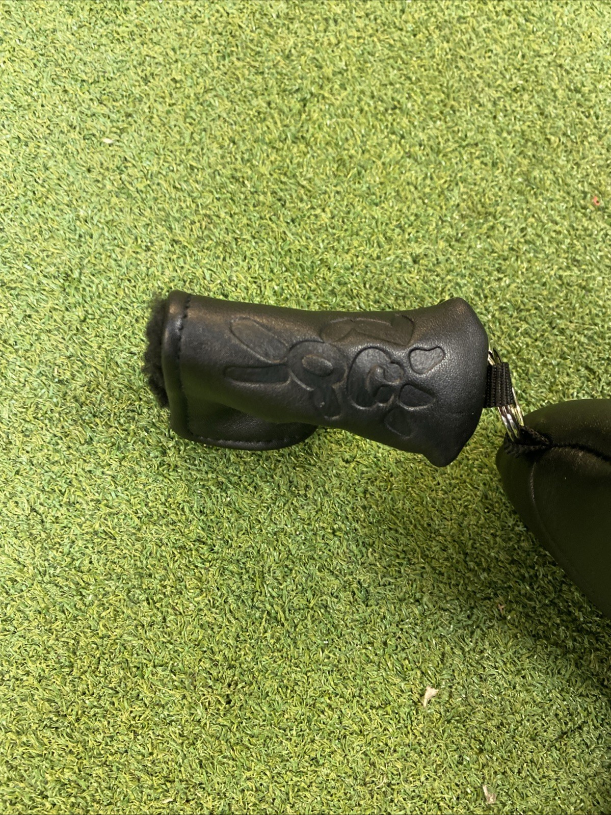 Rare TP Mills Leather Blade Putter Head Cover Black With Charm - Image 7