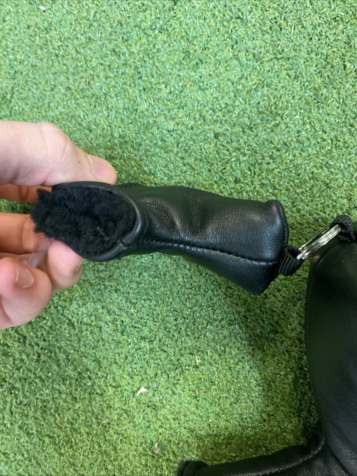 Rare TP Mills Leather Blade Putter Head Cover Black With Charm - Image 9