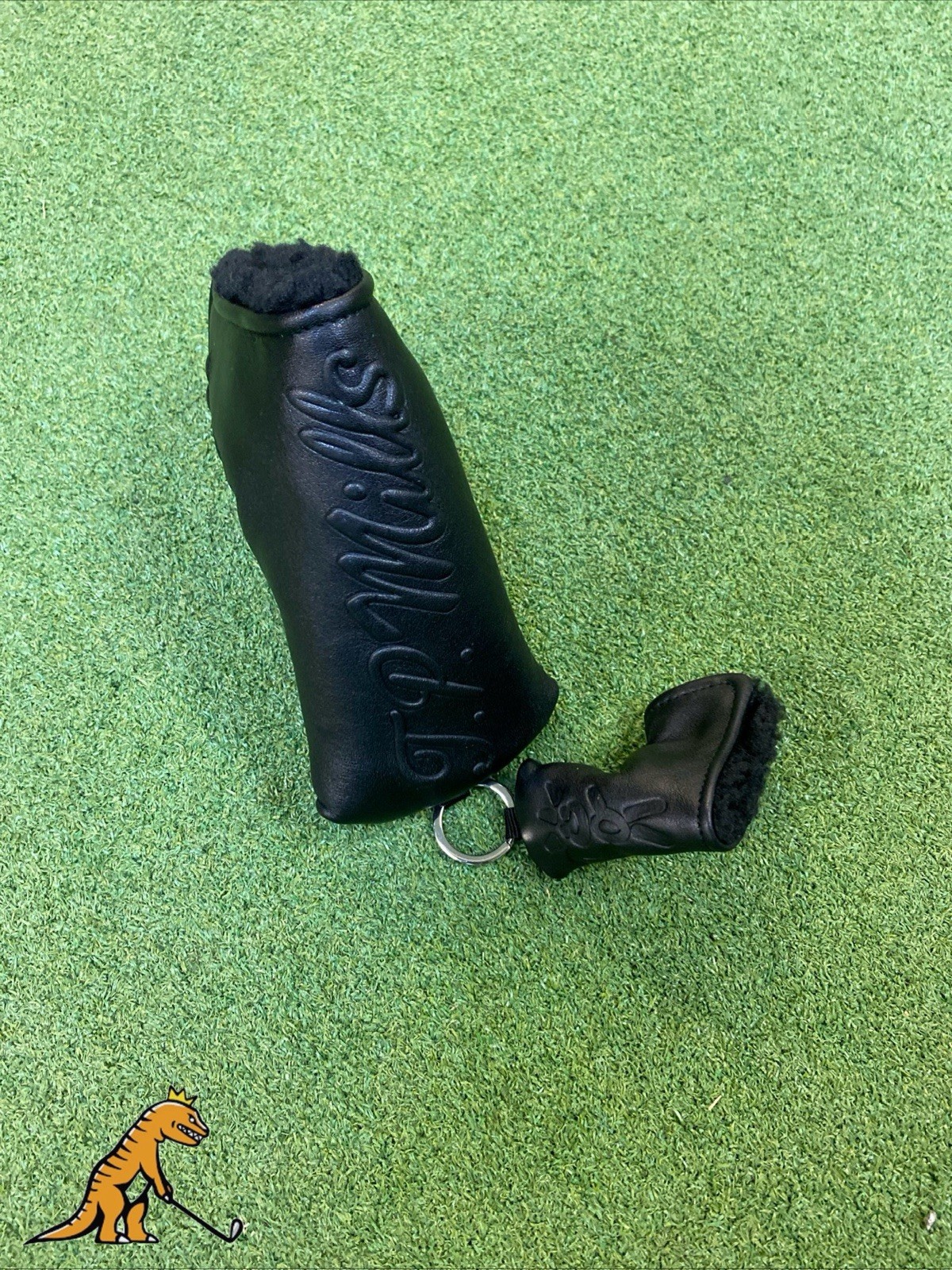 Rare TP Mills Leather Blade Putter Head Cover Black With Charm