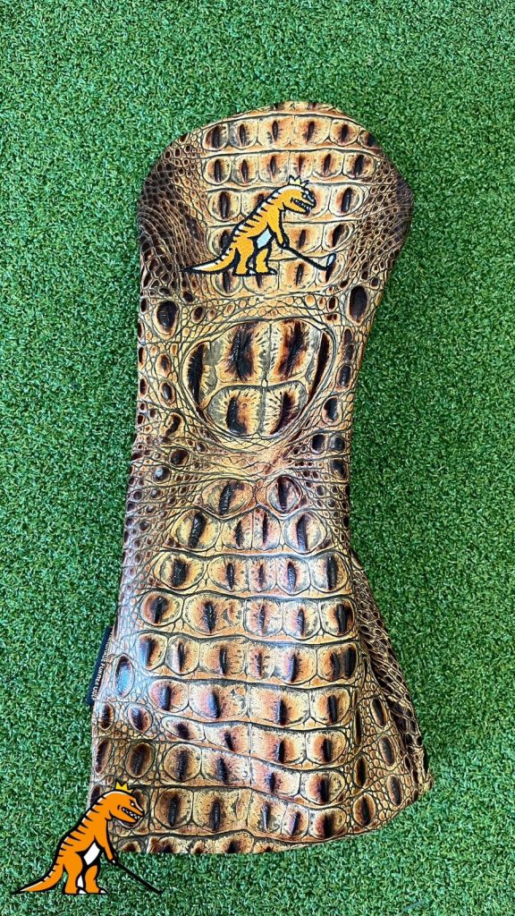 Rex-Golf-Faux-Alligator-Skin-Light-Brown-Driver-Headcover-356392777388