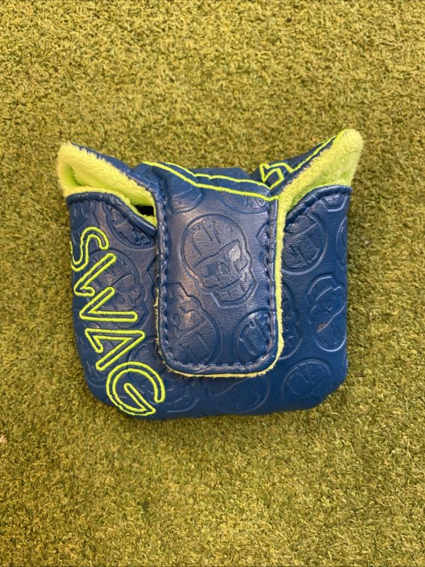 Swag Golf Mallet Putter Headcover Blue/Green Skulls