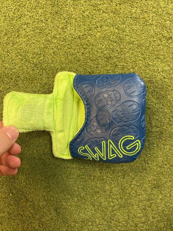 Swag Golf Mallet Putter Headcover Blue/Green Skulls