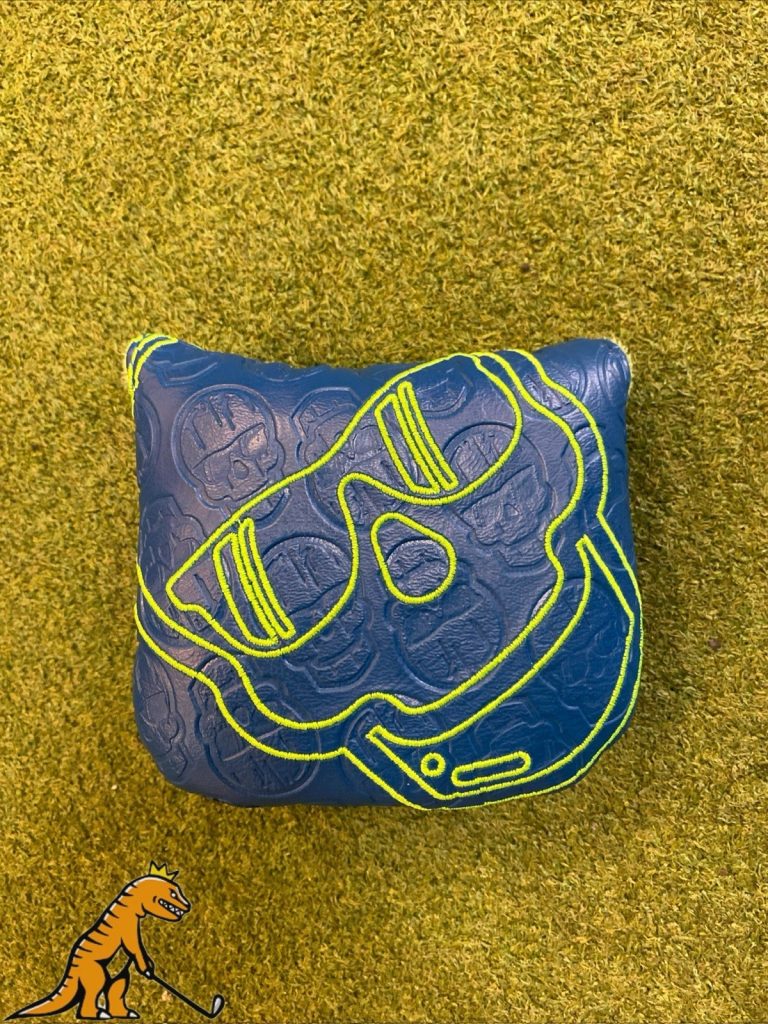 Swag Golf Mallet Putter Headcover Blue/Green Skulls