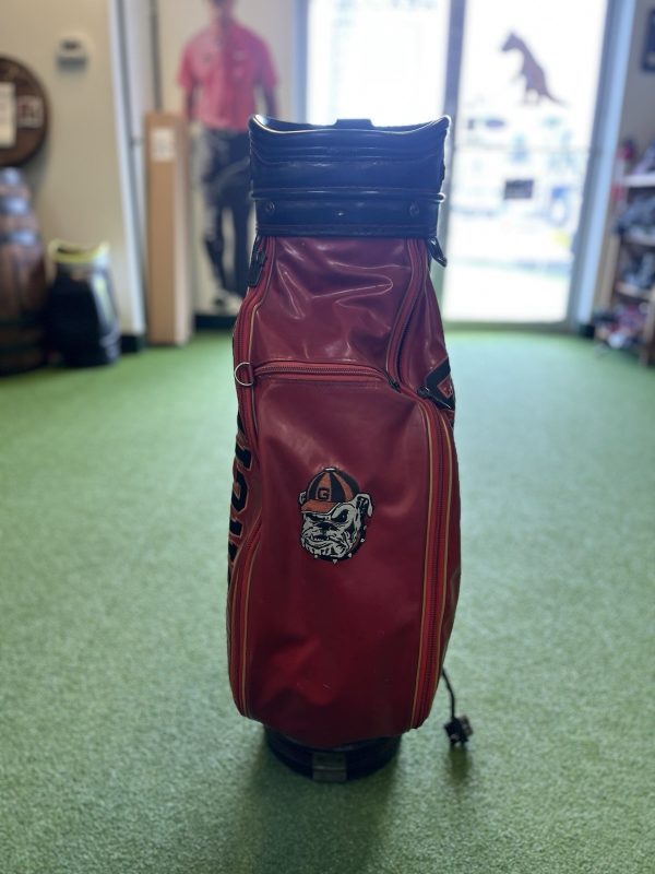 University Of Georgia Vintage Leather Golf Staff Bag MacGregor
