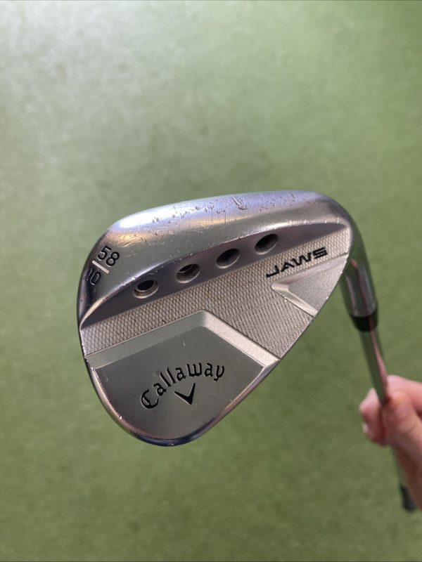 Used Callaway Jaws Full Toe Raw 58.10* Lob Wedge Dynamic Gold Tour Issue Steel - Image 3