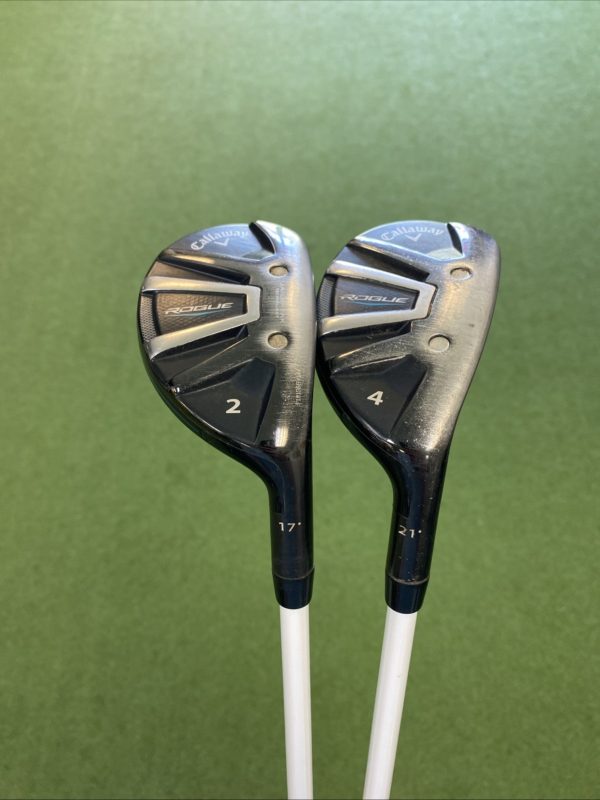 Used Callaway Rogue Hybrid Set 17*, 21* Aldila Rogue 85g Graphite Stiff Flex