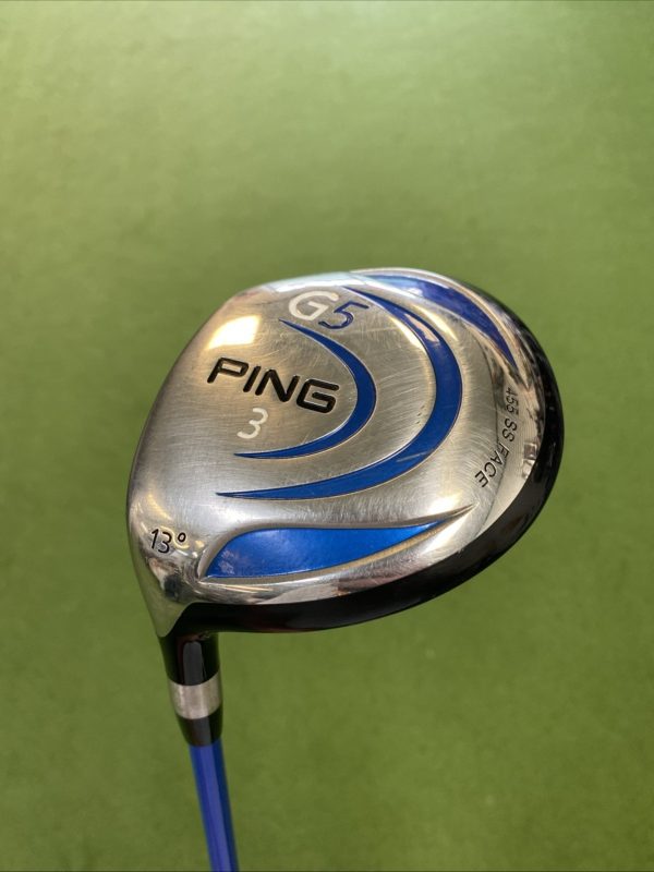 Used LH Ping G5 13* 3-Wood Prolaunch Blue 75g Graphite Stiff Flex - Image 3