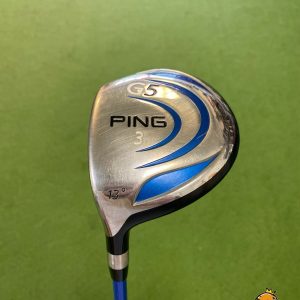 Used LH Ping G5 13* 3-Wood Prolaunch Blue 75g Graphite Stiff Flex