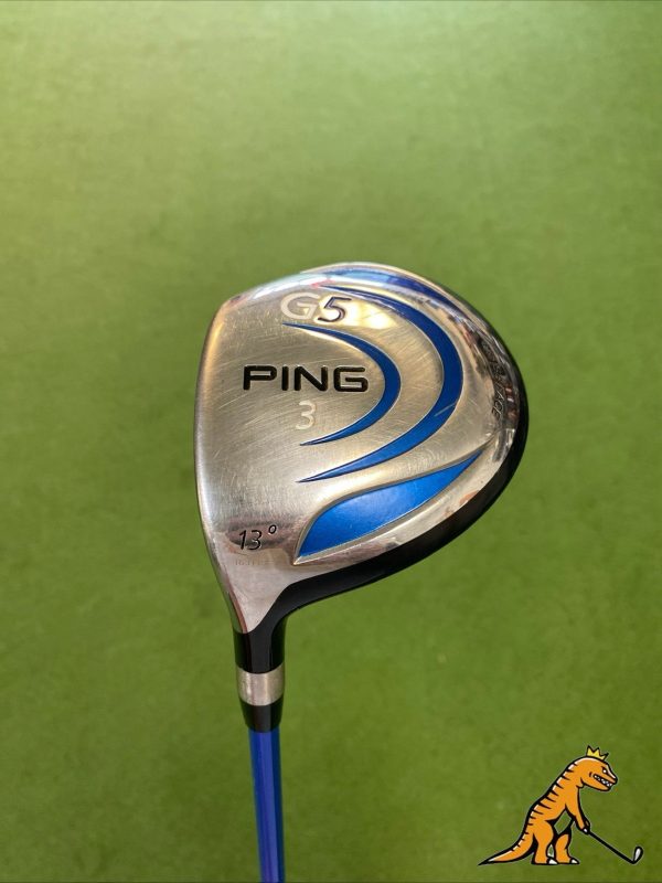 Used LH Ping G5 13* 3-Wood Prolaunch Blue 75g Graphite Stiff Flex