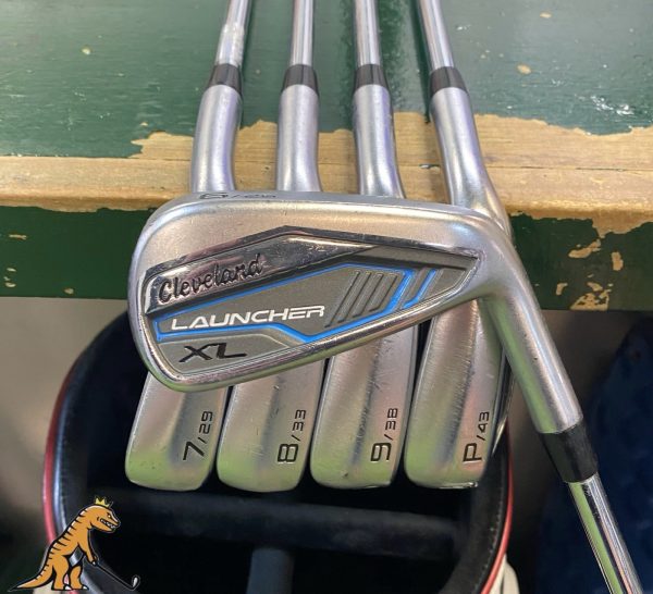 Used RH Cleveland Launcher XL Iron Set 6-PW Elevate 95g Stiff Flex Steel