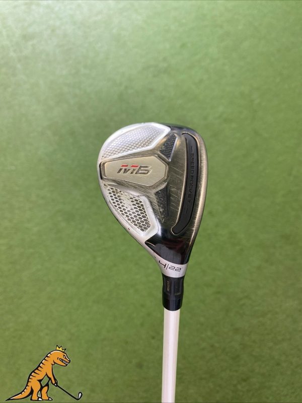 Used RH TaylorMade M6 22* 4 Hybrid Aldila Rogue 85g Graphite Stiff Flex + HC