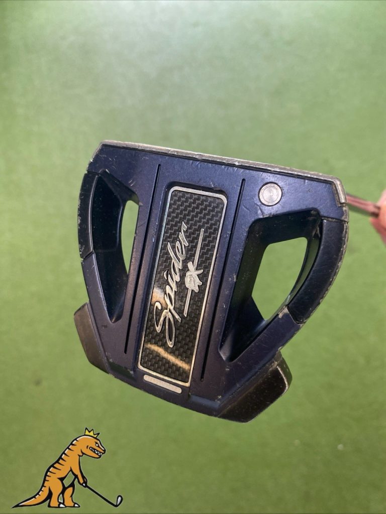 Used-RH-TaylorMade-Spider-EX-Navy-35-Mallet-Putter-Double-Bend-357487377128