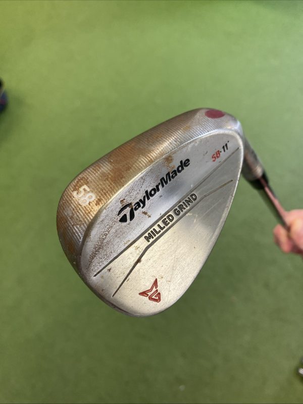Used TaylorMade Milled Grind 2 Raw 58.11* Lob Wedge KBS Tour FLT Stiff Flex - Image 3