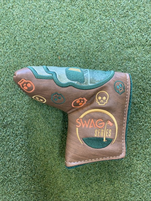 Swag Golf Tournament Series Blade Putter Head Cover Brown/Green - Image 3