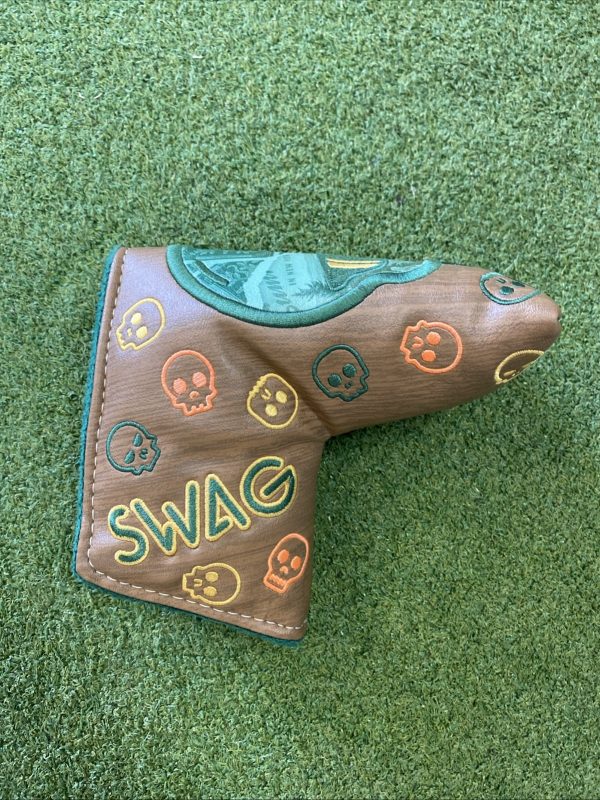 Swag Golf Tournament Series Blade Putter Head Cover Brown/Green - Image 4