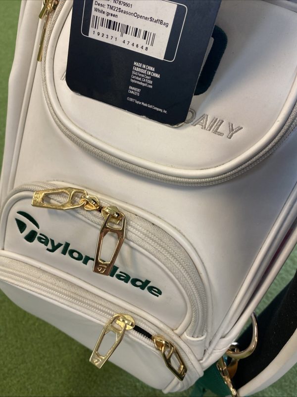 TaylorMade 2022 Season Opener Limited Staff Bag Green/White 6-Way - Image 9