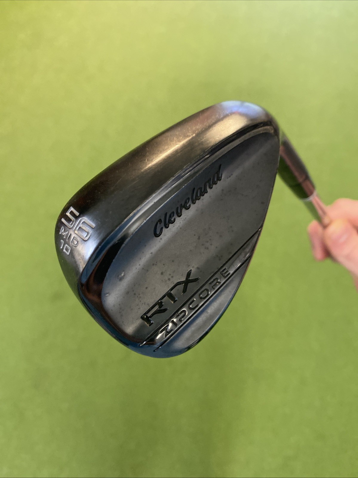 Used RH Cleveland RTX Zipcore Black 56.10* Sand Wedge Dynamic Gold Tour Issue - Image 3