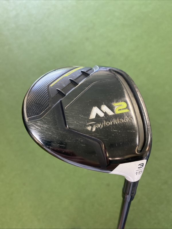 Used RH TaylorMade M2 15* 3-Wood HZRDUS Yellow 60g Graphite Stiff Flex - Image 3