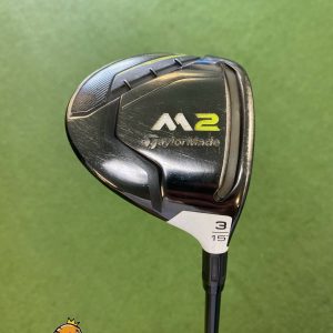 Used RH TaylorMade M2 15* 3-Wood HZRDUS Yellow 60g Graphite Stiff Flex