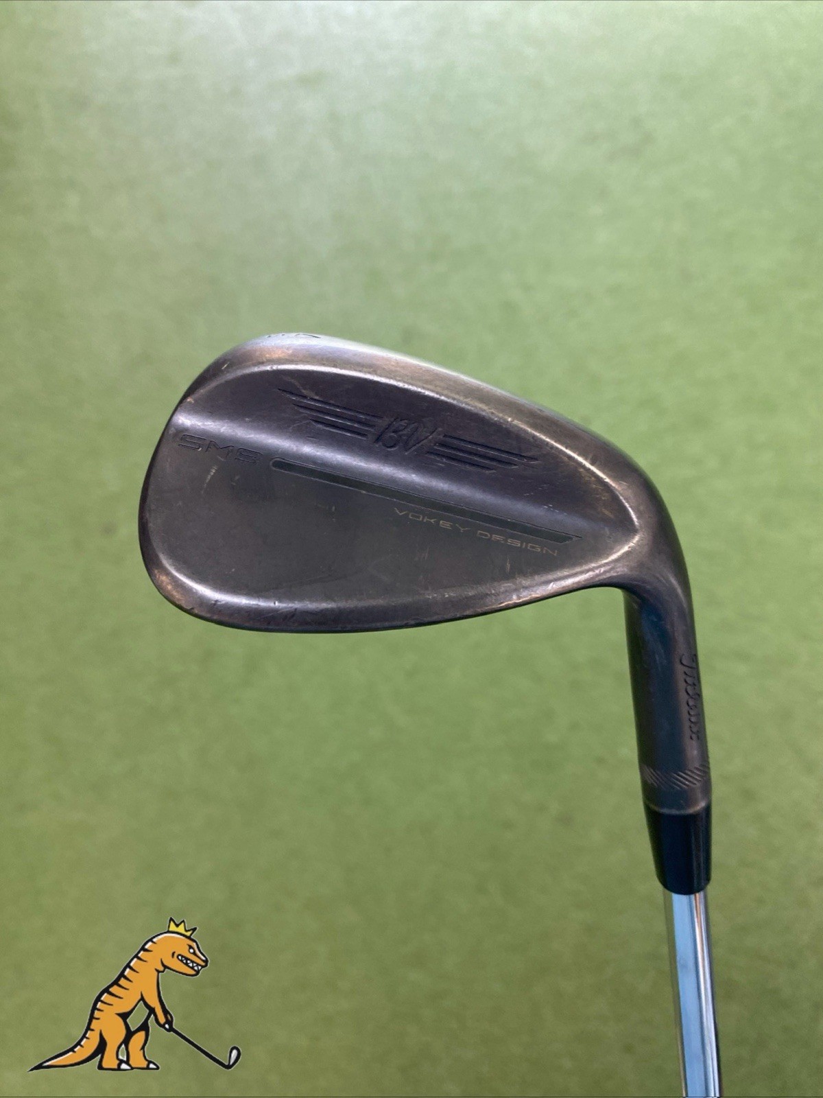 Used RH Titleist Vokey SM9 Jet Black 54.10* Sand Wedge KBS 120g Wedge Flex Steel